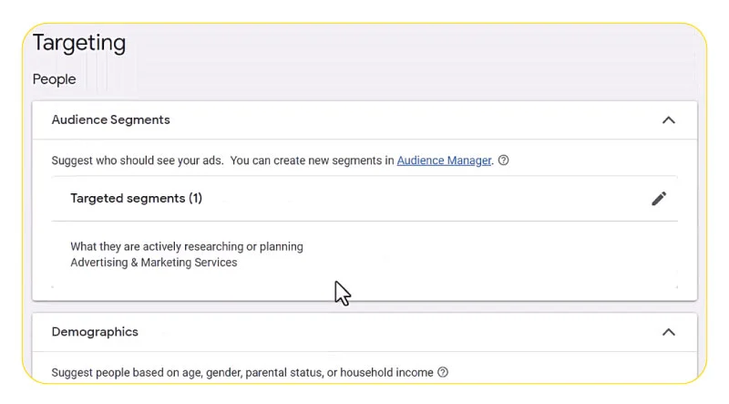 how to Set up targeting in Google Display campaign