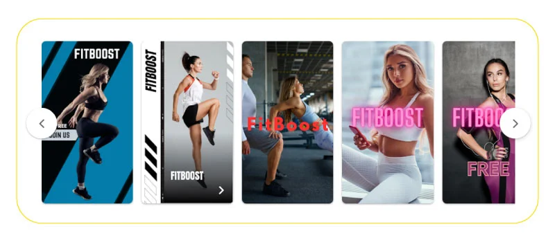 FitBoost Fitness App is one of the best Facebook ad copy examples 
