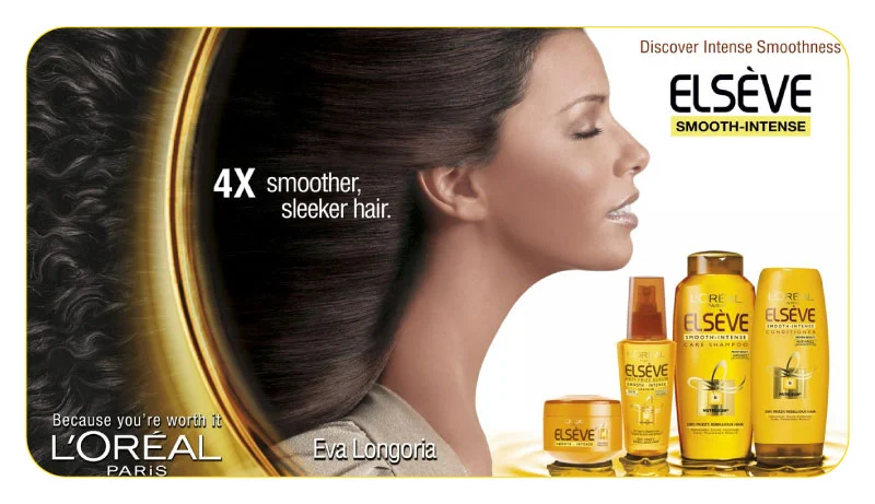 Cosmetics display ads example