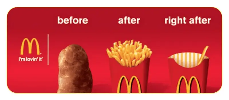 Food display ads example